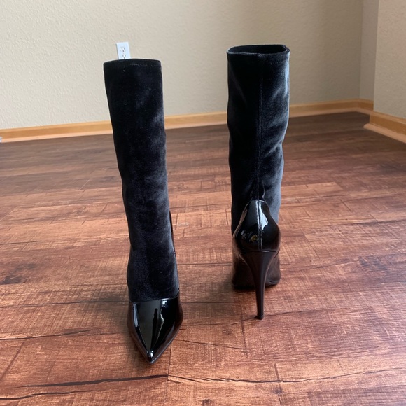 Balenciaga glossy blk Pointedtoe elasticize bootie - Picture 4 of 8